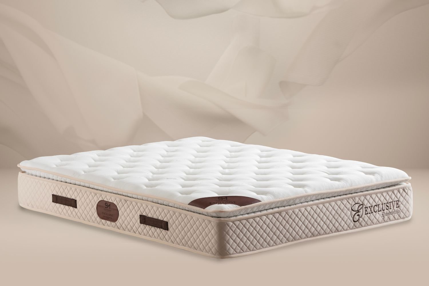 Matelas Ressort avec Surmatelas Beige 32 cm