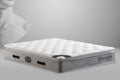 Matelas Ressort avec Surmatelas Gris 32 cm
