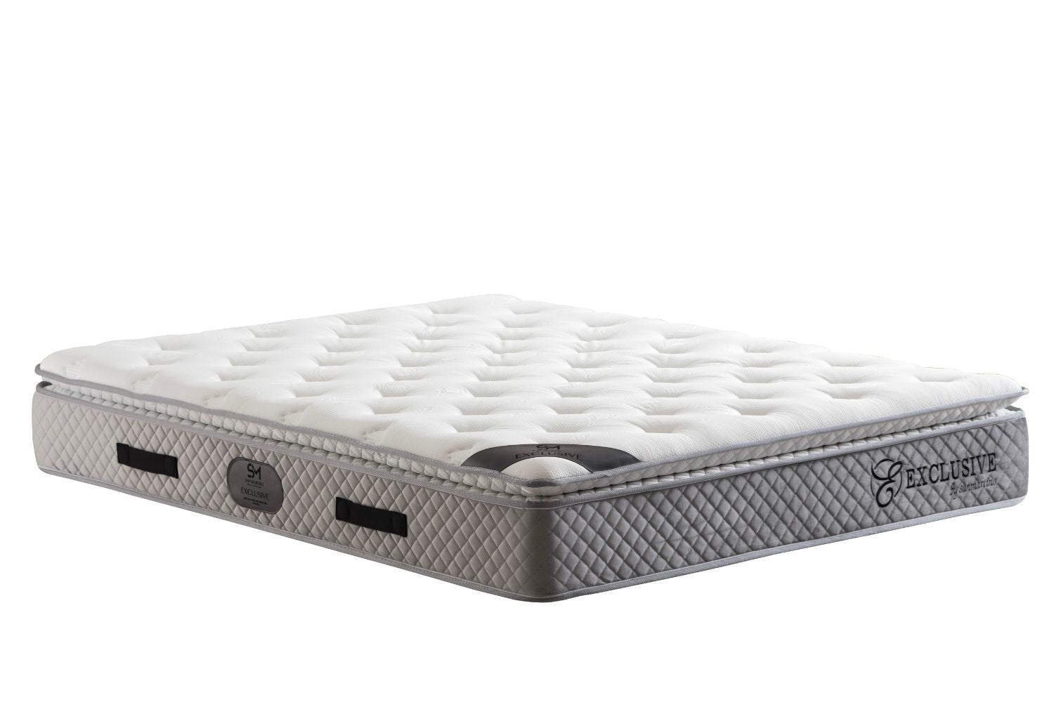 Matelas Ressort avec Surmatelas Gris 32 cm